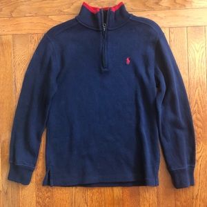 Polo Ralph Lauren navy boys 8 3/4 zip pullover